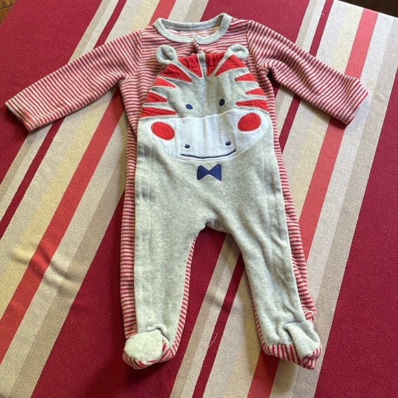 Du Pariel … au meme footie onsie with a cute hippo 🦛- size 6M - Picture 1 of 9